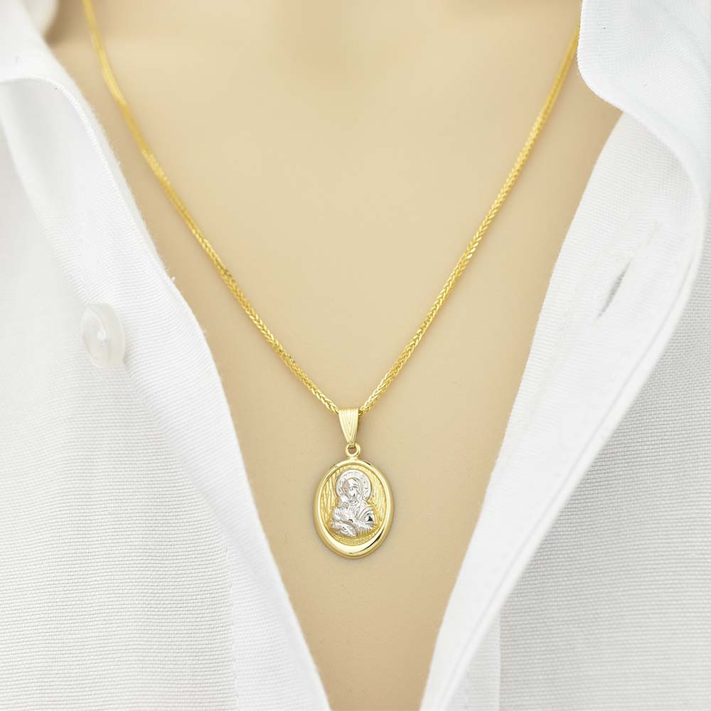 Δίχρωμο Χρυσό Φυλαχτό Κ9